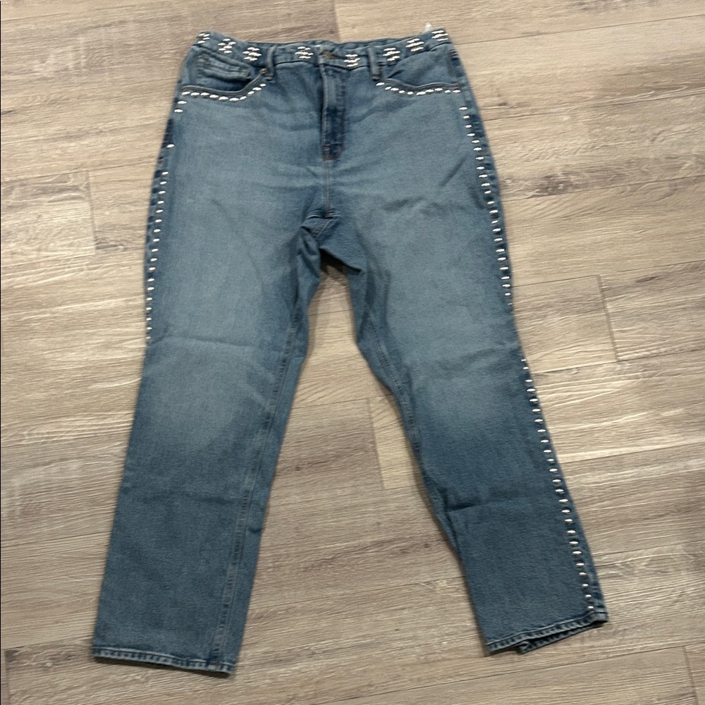 Good American Studded Blue Women's Jeans